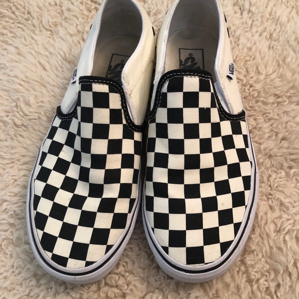 🔥Checkered slip on vans